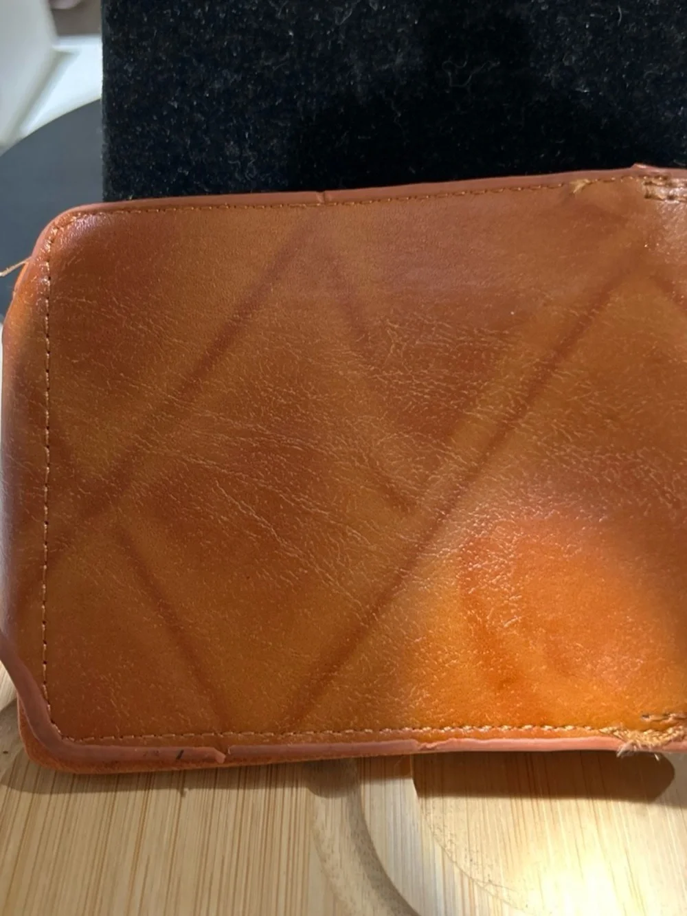 Bveis 1928 Tan Leather Men's Card & Key Holder